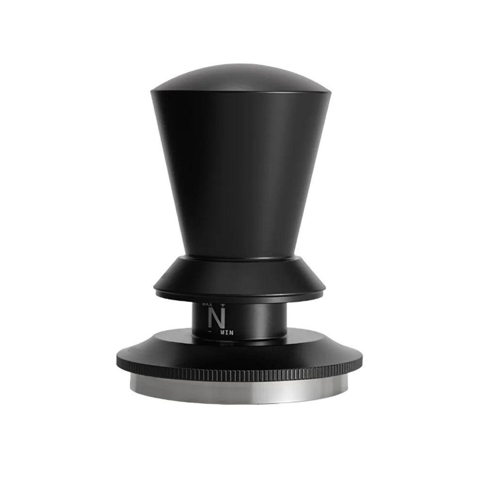 Muvna Height Adjustable Coffee Tamper Star: 58.35mm Flat Base Black
