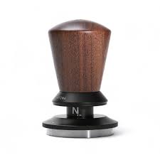 Muvna Height Adjustable Coffee Tamper Star: 58.35mm Ribbed Base Walnut