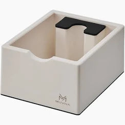 Muvna Portafilter Holder and Knock Box: White